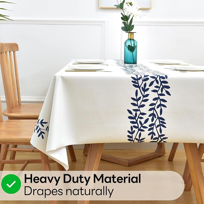 Wipeable Waterproof Tablecloth Vinyl Tablecloths for Rectangle Tables Heavy Duty PVC Tablecloth for Kitchen Dining Table((Rattan, 54'' x 108'') - Image 4