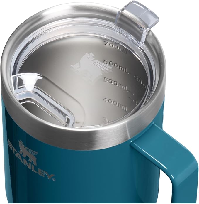 STANLEY The Everyday Suburban Mug | 24 oz | Drink Through Lid | Cup for Coffee, Tea and Drinks | Insulated Stainless Steel Coffee Mug | BPA-Free | Coastal Teal Gloss - Image 2