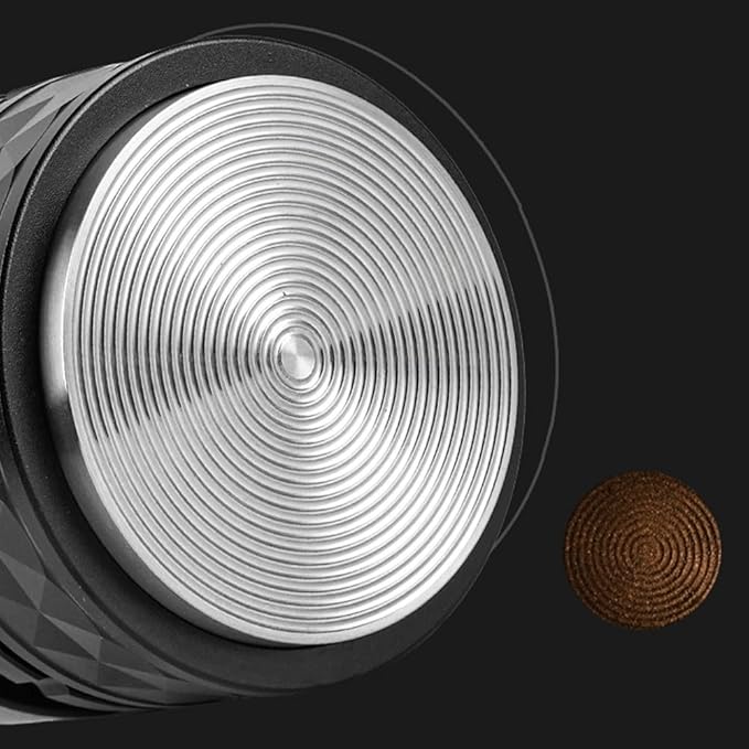 Coffee Palm Tamper Leveler Spring Loaded 51/53/58mm Stainless Steel Flat Base For Espresso Machine Portafilter, Balanced Elastic Constant Espresso Tamper With Scale(53mm)