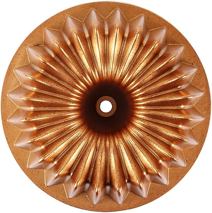 serenk Fun Cooking Star Cake Pan, Die Cast Coating with Elegant Pattern, Nonstick Bakeware, Cake Mould for Professional Taste, 10.2”, Round, Yellow | With A+ non-stick granite coating, die-cast aluminium, yellow, diameter 26 cm, made in Türkiye - Image 3