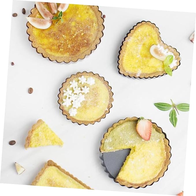 IMIKEYA 2pcs Non-stick Cake Molds Live Bottom Tart Pizza Pans for Baking Pies Quiches and Desserts - Image 3