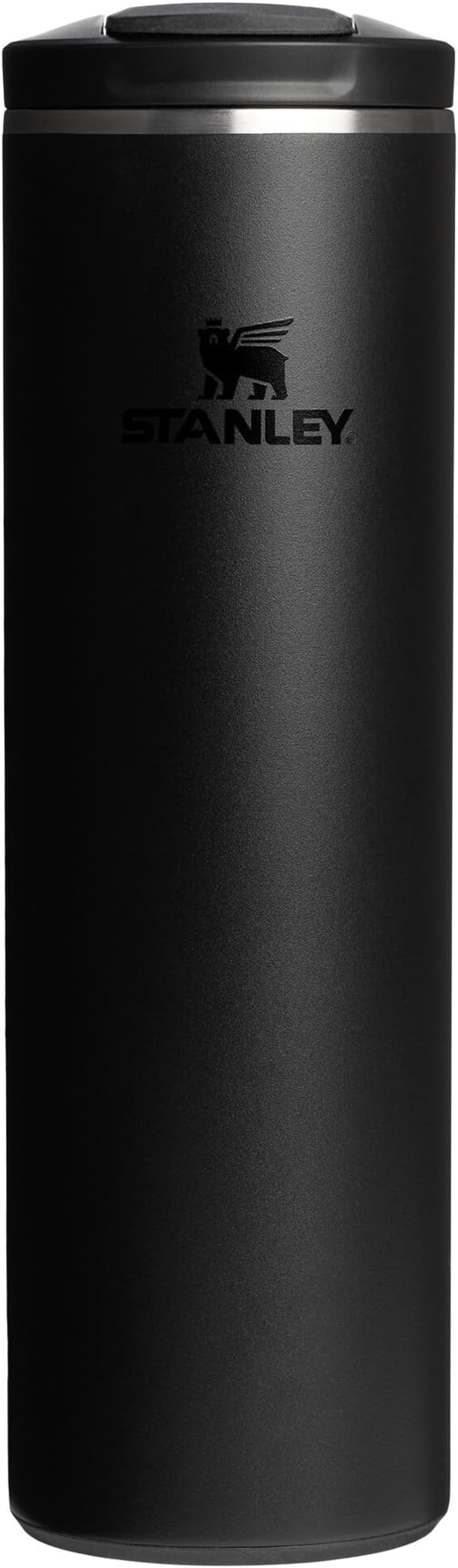 STANLEY 1913 Transit Flip Top Mug 0.6L - Black | Keeps 6 Hours Hot - 12 Hours Cold - Leakproof - Dishwasher Safe - Car Cup Holder Compatible by Stanley