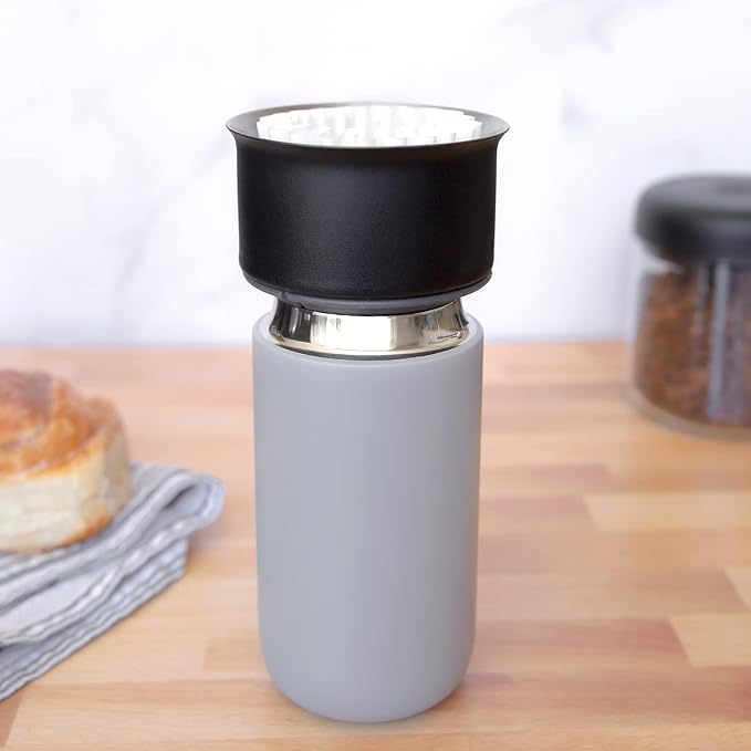 Fellow Carter Move Ceramic Lined Travel Coffee Mug 12 oz Stainless Steel | No Metallic Taste Coffee Tumbler, Leak-Proof Lid, Dishwasher Safe, Hot 12Hr Cold 24Hr, BPA-Free, Fits Cup Holders, Matte Grey - Image 7