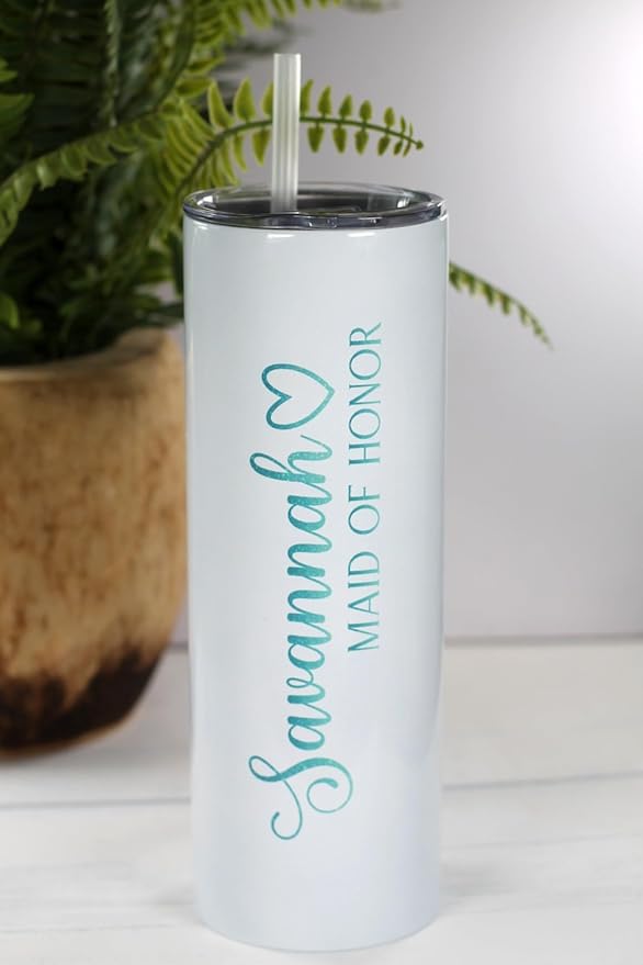 Bacherlorette Party Drink Tumbler - Personalized Bridesmaid Cup with Name 20 oz