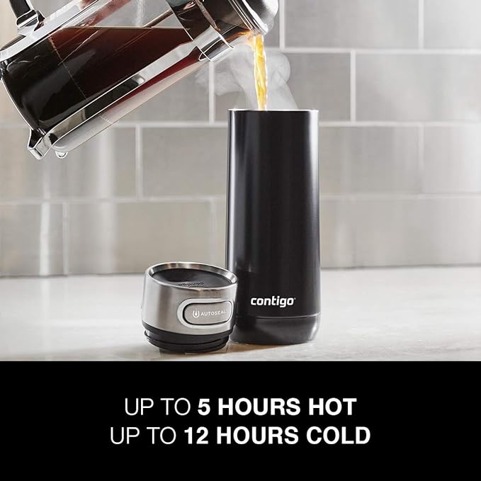 Contigo Luxe Vacuum-Insulated Stainless Steel Thermal Travel Mug 16 Ounces Stainless Steel,(Pack of 4) - Image 4