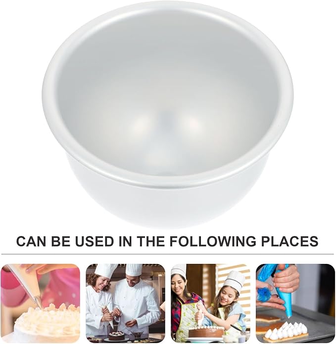 Creative Semi-sphere Cake Mold Deep round Baking Pan for Doll Princess Cake Making, Food-grade Aluminum Oven Mold for Home Baking - Image 9