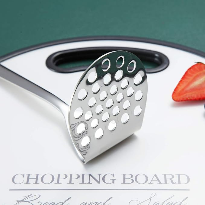Stainless Steel Potato Masher, Berglander Heavy Duty Metal Potato Ricer, Food Masher Utensil Hand Masher, Vegetables Fruits Versatile Masher, Heat Resistant, Dishwasher Safe, Easy to Clean - Image 5