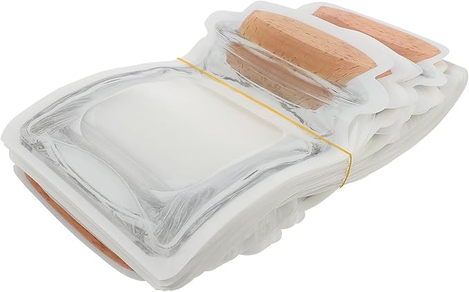 NOLITOY 100pcs Self-sealing Cookie Bags with Mason Jar Pattern, 14x20+3.5cm Bottle Wrapping Dessert Storage Bags for Snacks and Candy Packaging by NOLITOY