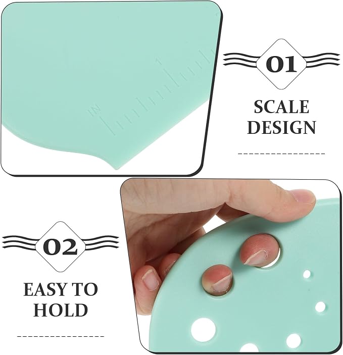 jojofuny 2pcs Reusable Pastry Dough Scraper with Measuring Scale and Comfortable Grip, Multi-functional Pp Cake Cutter for Breads and Pastries in Kitchen Baking Accessories - Image 7