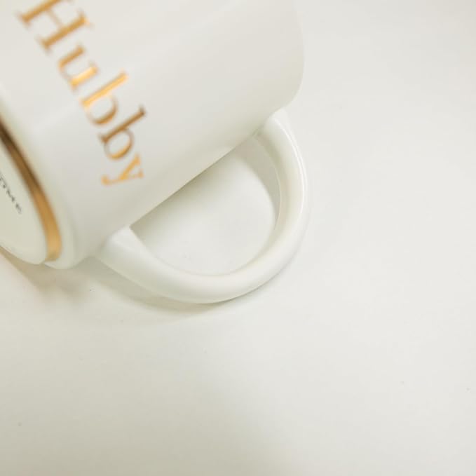 COLLECTIVE HOME Hubby & Wifey Ceramic Coffee Mug Set, 15oz, 2-Piece | Luxury Wedding Gift for Couples, Elegant Coffee Cups for Newlyweds, Anniversary & Engagement Gift, Gift Box Set - Image 5