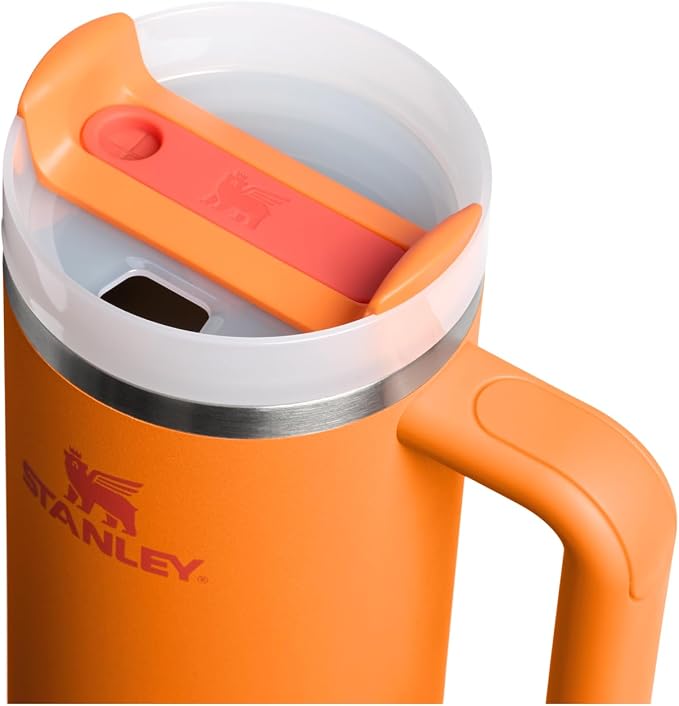 STANLEY Quencher H2.0 Flow State Tumbler, 30 oz, Goldenrod Coral | Handle and Straw | 3-Position Lid | Cup Holder Compatible for Travel | Insulated Stainless Steel Cup | BPA-Free - Image 2