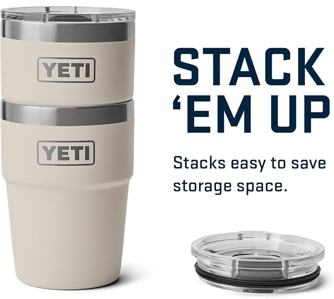 YETI Rambler 16 oz Stackable Tumbler, Vacuum Insulated, Stainless Steel with MagSlider Lid | Stackable - Image 8