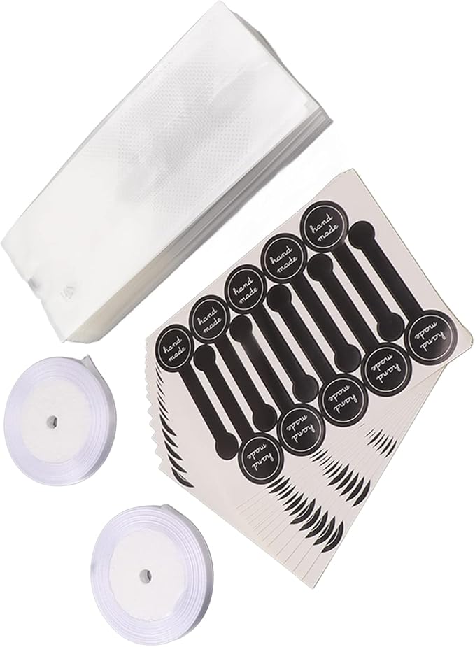 ZJchao 150Pcs Baking Package Bags with Translucent Design and Accessories for Gift Wrapping and Decoration - Image 4