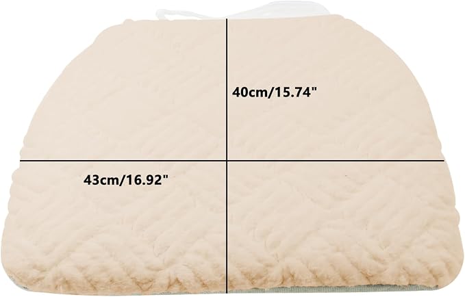 Plush Chair Cushion, Oval Chair Cushion Pad,Ultra Soft Nonslip Seat Pad,Comfortable Chair Cushion Cover,2PCS Memory Foam Chair Seat Cushion for Home Office Kitchen Dining Chairs Wheat - Image 2