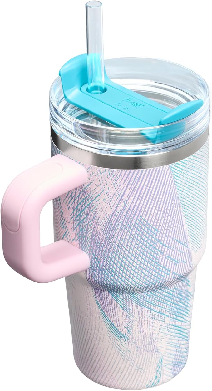 STANLEY Quencher H2.0 Flow State Tumbler, 20 oz, Sea Glass Plume | Handle and Straw | 3-Position Lid | Cup Holder Compatible for Travel | Insulated Stainless Steel Cup | BPA-Free - Image 3
