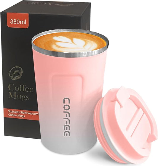 Insulated Travel Coffee Mug, Stainless Steel Coffee Cup with Leakproof Lid | Double-wall insulation keeps drinks hot or cold for hours, with a leakproof lid and portable stainless steel design by YINBAOGE