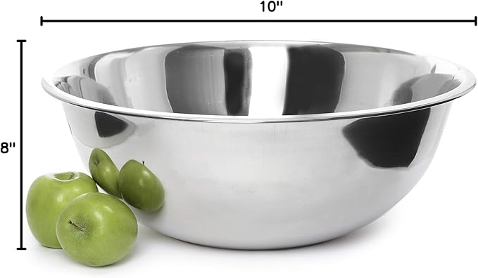 Ybmhome Stainless Steel Mixing Bowl - Premium Polished Mirror Nesting Metal Bowl for Cooking and Serving, Stackable for Convenient Storage-1.5 Quart, 2533, silver
