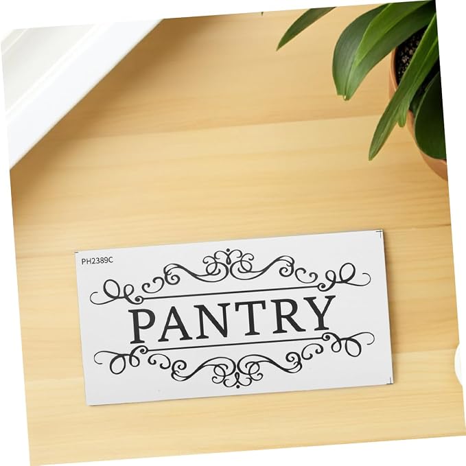 SOLUSTRE Pantry Room Wall Sticker Set 4pcs Removable Door Decal Vintage Style Decor for Pantry PVC Material - Image 7