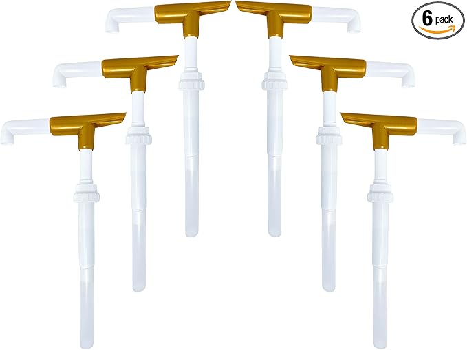 Sauce Pump Dispenser for Ghirardelli Bottles (Pack of 6), Fits 87.3 to 90.4 Ounce Bottles