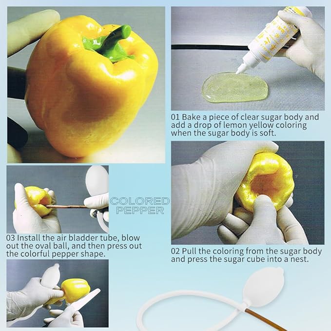 DUEBEL Sugar Pump, Sugar Blowing Pump, Isomalt Blowing Pump, A Necessity for Confectioner/Baker/Chefs/Novice at Sugar Work - White