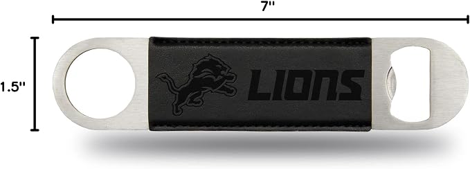 Rico Industries NFL Laser Engraved Bar Blade Faux Leather Laser Engraved Bar Blade - Great Beverage Accessory for Game Day - Image 7