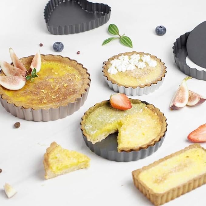 2pcs Non-stick Tart Pan Pizza Baking Dish Cake Molds for Baking Tart for Home Professional Use - Image 4