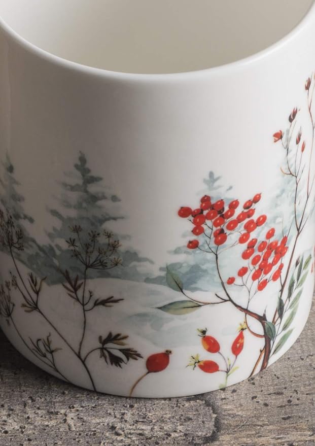 Maison d' Hermine Coffee Mug with Handles Tea Cups (15 Ounce, Pack of 2) | Fine Bone China Coffee Mugs for Hot Beverages Cappuccino Latte Home Restaurant Hotel Spring Summer -Morzine - Image 8