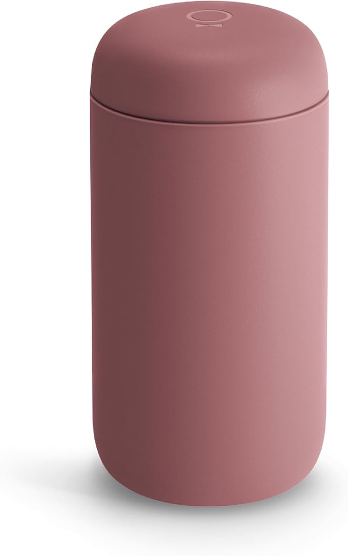 Fellow 12 oz Carter Move Travel Mug - Vacuum-Insulated Stainless Steel Travel Coffee Mug - Coffee Tumbler with Ceramic Interior and Splash Guard - Desert Rose by Unknown
