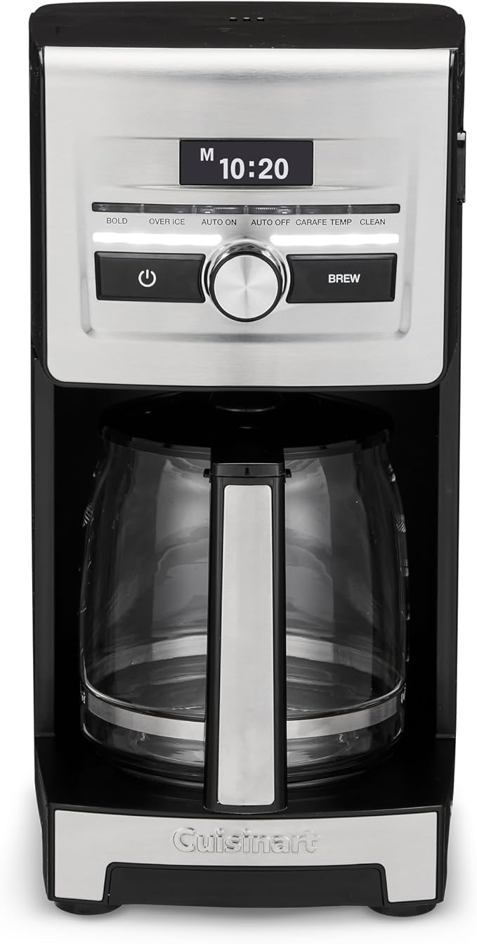 Cuisinart Personal Brew™ 12-Cup Coffee Maker, Automatic Coffee Machine, Programmable Coffee Maker for Home Brewing Convenience with Adjustable Brew Strength, Stainless Steel/Black, DCC-12 by Cuisinart
