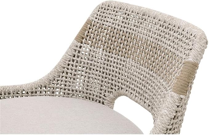 MAKLAINE Set of 2 Transitional Woven 26" Fabric Counter Stool in Taupe Gray - Image 10