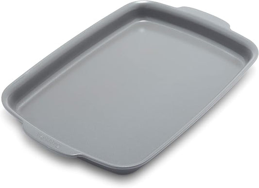 GreenPan Premiere Ovenware Healthy Ceramic Nonstick 13" x 9" Quarter Sheet Baking Pan, PFAS-Free, Warp-Free Bakeware, Durable Quick Heating, Oven & Broiler Safe to 600F, Dishwasher Safe, Gray