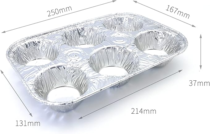 Waytiffer (10pack Muffin Pan 6-Cup Cupcake Aluminum Pans Favorite Muffin Tin Size for Baking Cupcakes Muffins and Mini Pies - Standard Size | Muffin Pan 6-Cup Cupcake Disposable Aluminum Pans Favorite Muffin Tin Size for Baking Cupcakes - Standard Size... - Image 3