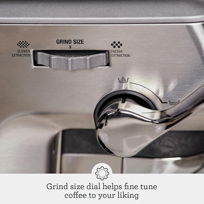 Breville BES876BST Barista Express Impress, Black Stainless Steel | Craft café-quality lattes and cappuccinos at home with this semi-automatic espresso machine with built-in grinder - Image 5