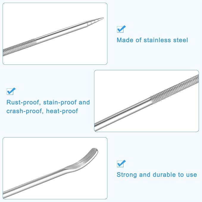 uxcell Stainless Steel Coffee Latte Art Pen, 4Pcs135mm/5.31" Coffee Fancy Tool for Latte Espresso Decorating