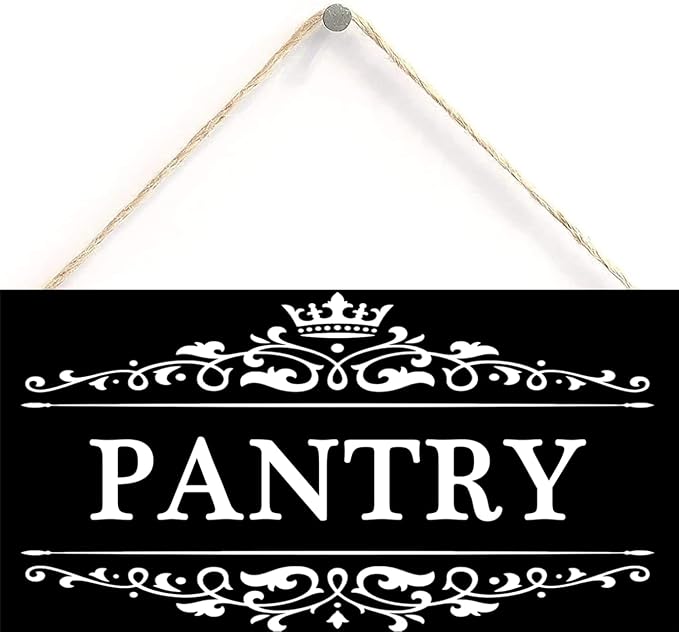 Pantry - Decorative Wood Sign Home Decor,Wall Art，6 inch by 12 inch Hanging Sign by Henntile