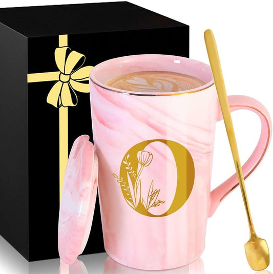 Personalized Ceramic Coffee Mug with Lid Tea Cup Women Wife Anniversary Her 9 11 12 13 15 16 17 18 19 22 39 44 Silk Tin Gifts Pottery Steel Linen Lace Crystal Silver China Pearl Rudy Sapphire Golden,O by MNZZ