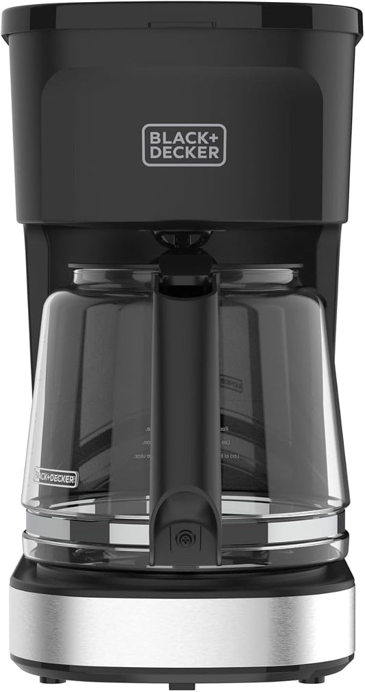 BLACK+DECKER CAFÉCRAFT 12-Cup Coffee Maker, One-Switch Drip Coffeemaker with Vortex Showerhead Technology, Sneak-A-Cup, Keep Warm Function, Stainless Steel by Unknown