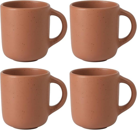 Bloomhouse - Two Time Oprah's Favorite Things Winner - Corsica Clay 4-Piece Mug Set – Burnt Apricot Terracotta Stoneware Coffee & Tea Cups, Durable Ceramic Drinkware by Unknown
