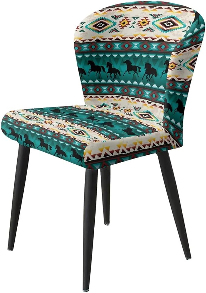 Aztec Horse Bar Stool Seat Covers, Set of 2 Barstool Slipcovers Counter Stool Chair Covers Dustproof Seat Protector Bar Seat Cover - Image 3