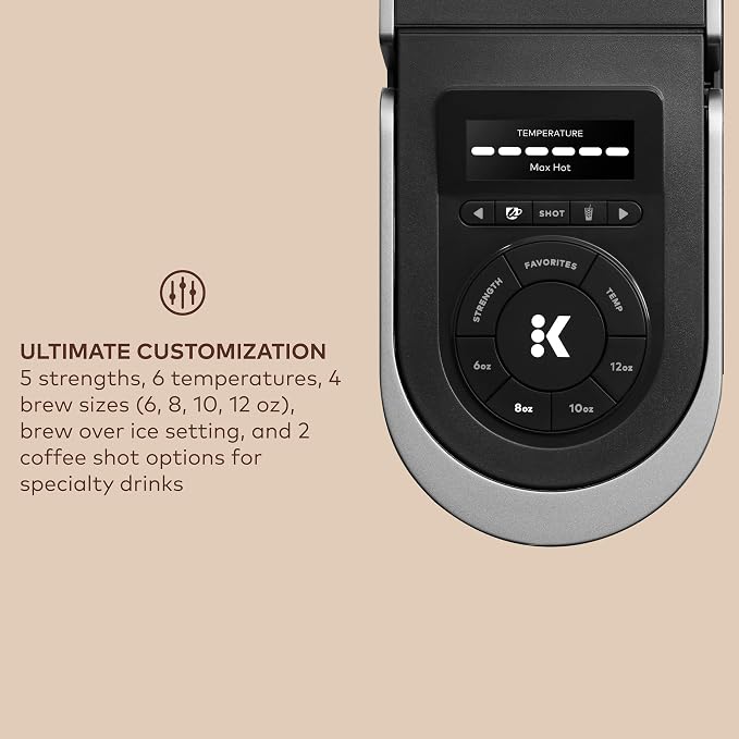 Keurig K-Café SMART Single Serve Coffee Maker with WiFi Compatibility, Latte and Cappuccino Machine with Built-In Frother, 6 Brew Sizes, Black | WiFi Compatibility, Latte, Cappuccino Machine with Built-In Frother, 6 Brew Sizes - Image 5