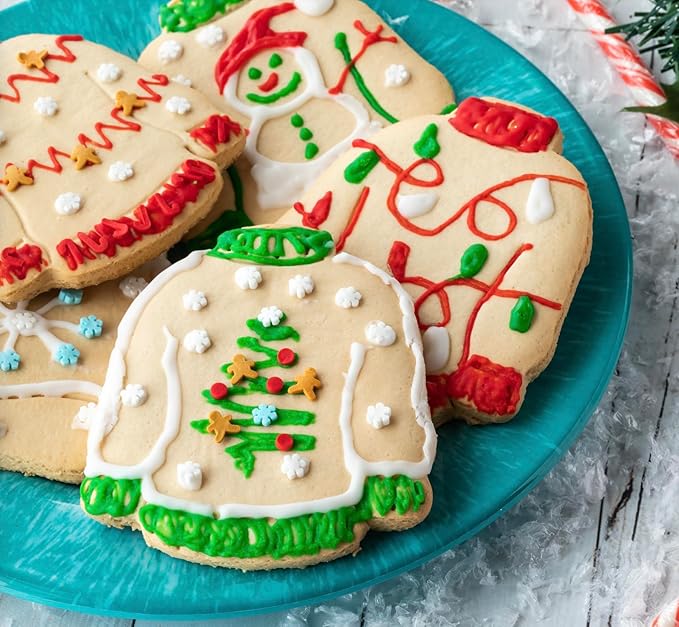 Ugly Christmas Sweater Cookie Cutter, Premium Food Grade Stainless Steel, Dishwasher Safe (Christmas Sweater 2 Piece)