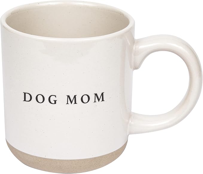 Sweet Water Decor Dog Mom Stoneware Coffee Mugs - 14Oz Cute Coffee Mugs for Hot and Cold Drinks - Dishwasher and Microwave Safe - Mothers Day Gift - Ideal for Tea and Espresso by SweetWaterDecor