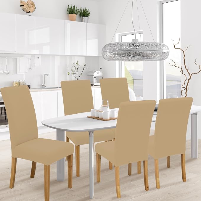 Dining Chair Covers, Stretch Seat Covers, Washable Furniture Protector | Washable, Stretch Fit, Soft, Non Slip, Dining Chair Covers, Seat Protector, Furniture Protector - Image 2