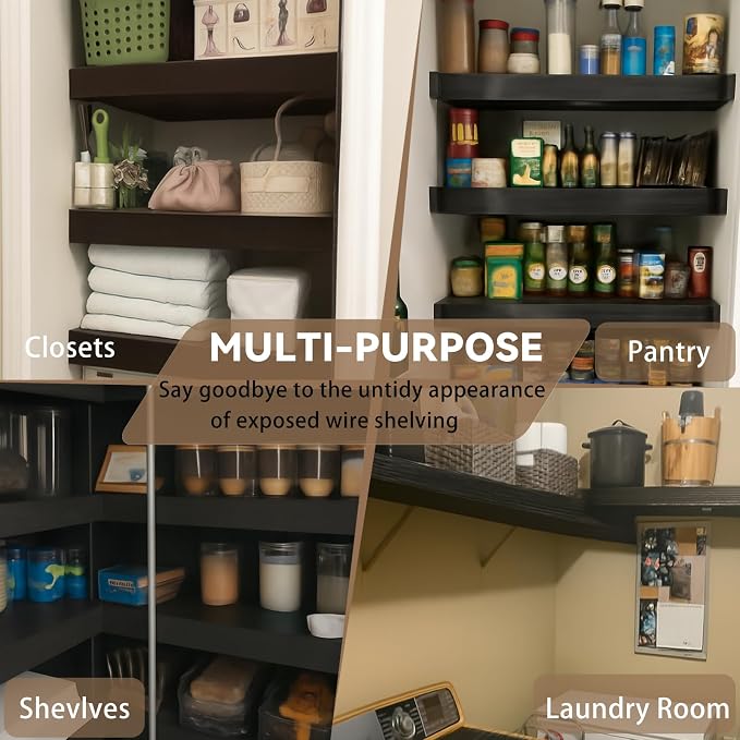 5 Pack 48x12in Wire Shelf Cover for Pantry, Closet, Kitchen – Waterproof PVC Wood-Look Wire Rack Covers for Shelves, Multiple Sizes Available，No-Tool Installation - Image 7