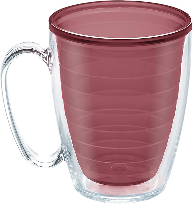 Tervis Clear & Colorful Tabletop Made in USA Double Walled Insulated Tumbler Travel Cup Keeps Drinks Cold & Hot, 16oz Mug, Elderberry Wild by TervisTumblerCompany