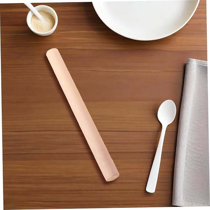 Uonlytech 10pcs Wood Rolling Pin for Baking and Dumpling Making, Smooth Non-burr Surface Wooden Dough Roller, Sturdy Khaki Baking Tool for Families and Pasta Preparation - Image 9
