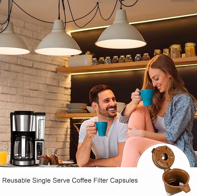 Reusable Single Serve Coffee Filter Capsules 2PC, Coffee Pods Coffee Brew Baskets for FlexBrew Coffee Maker Models 49974 49975 49976 49979 49950 49966 49957 49954 49947 49940 Filter Part