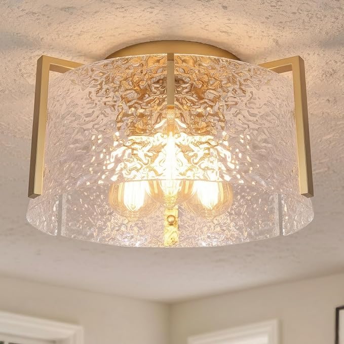 Bektas Semi Flush Mount Ceiling Light, Hallway Light Fixture,Entryway Light,Modern Bedroom Lampe,Metal Light Fixtures,Lighting Fixture Flush Mount for Kitchen Bathroom Dining Room ETL Listed by Bektas