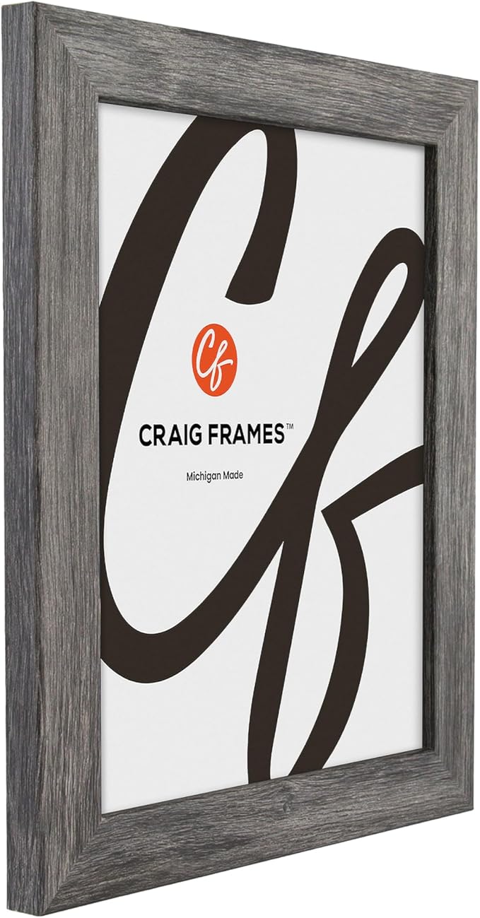 Craig Frames 12x16 Gray Picture Frame, Wall Decor for Art and Photos | Ready to hang with a protective glass front, made in the USA for a gallery display - Image 3