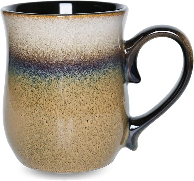 Bosmarlin Large Ceramic Coffee Mug, 20 Oz, Big Tea Cup for Office and Home, Dishwasher and Microwave Safe(20 Oz, Walnut) by Bosmarlin
